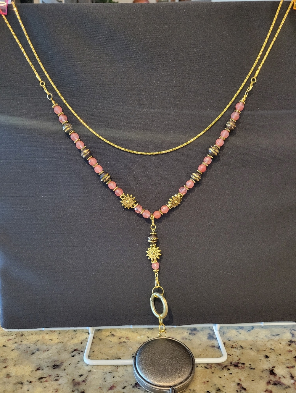 Tape Measure Lanyard Boho Beaded Necklace Eyeglasses Holder New Mothers Day Gift - Picture 3 of 9